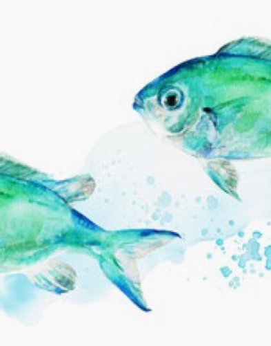 Geschirrtuch Fishes